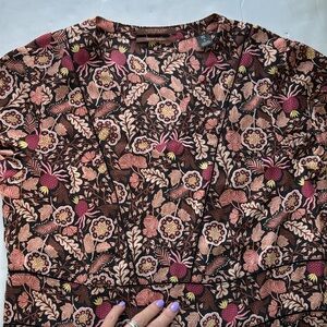 Scotch & Soda Women Sm Famour Toujours Multicolor Floral Short Sleeve Blouse Top